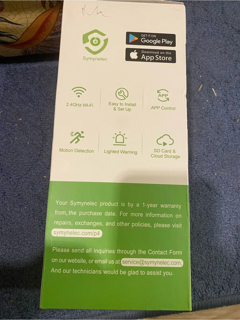 Symynelec White Smart Camera - WiFi Remote Viewing